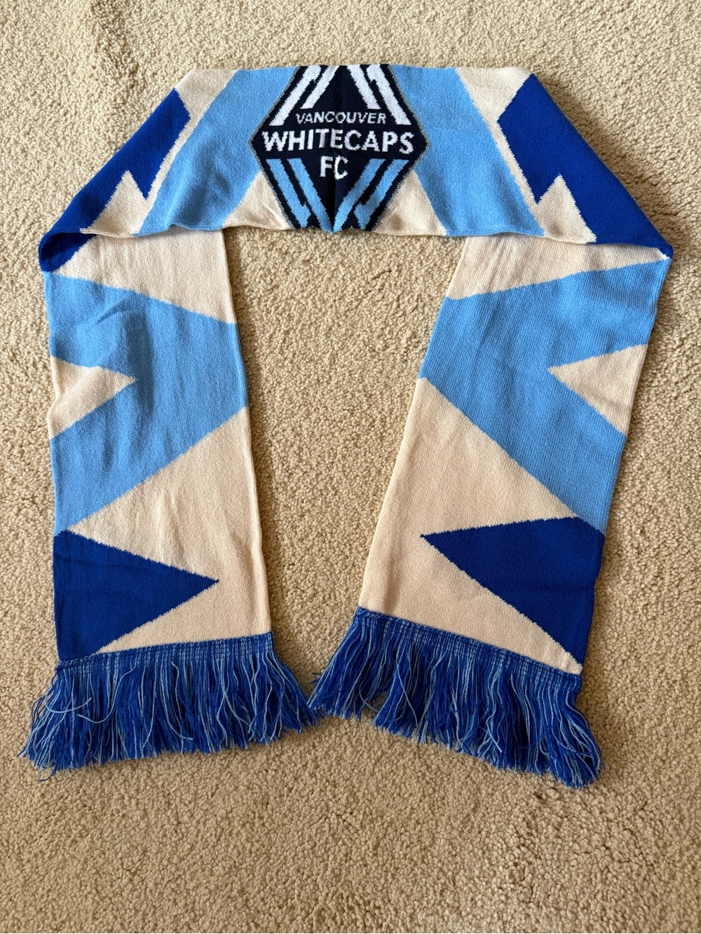 Blue and Cream Supporter Scarf